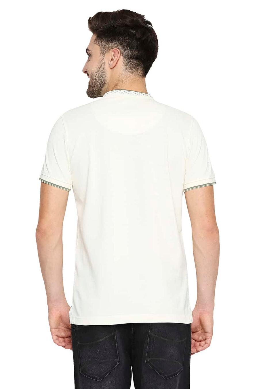 BASICS MUSCLE FIT SWEET CORN POLO T-SHIRT
