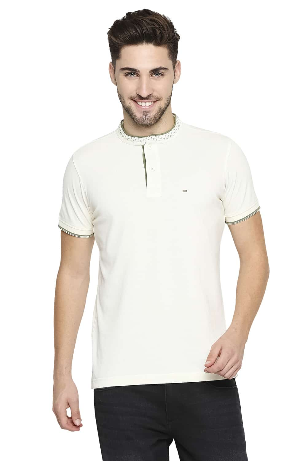 BASICS MUSCLE FIT POLO T-SHIRT