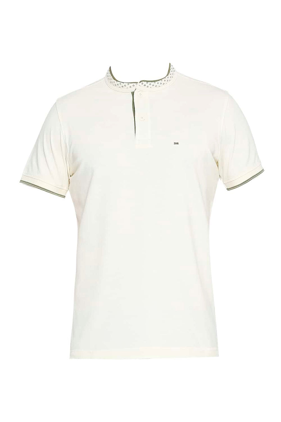 BASICS MUSCLE FIT SWEET CORN POLO T-SHIRT