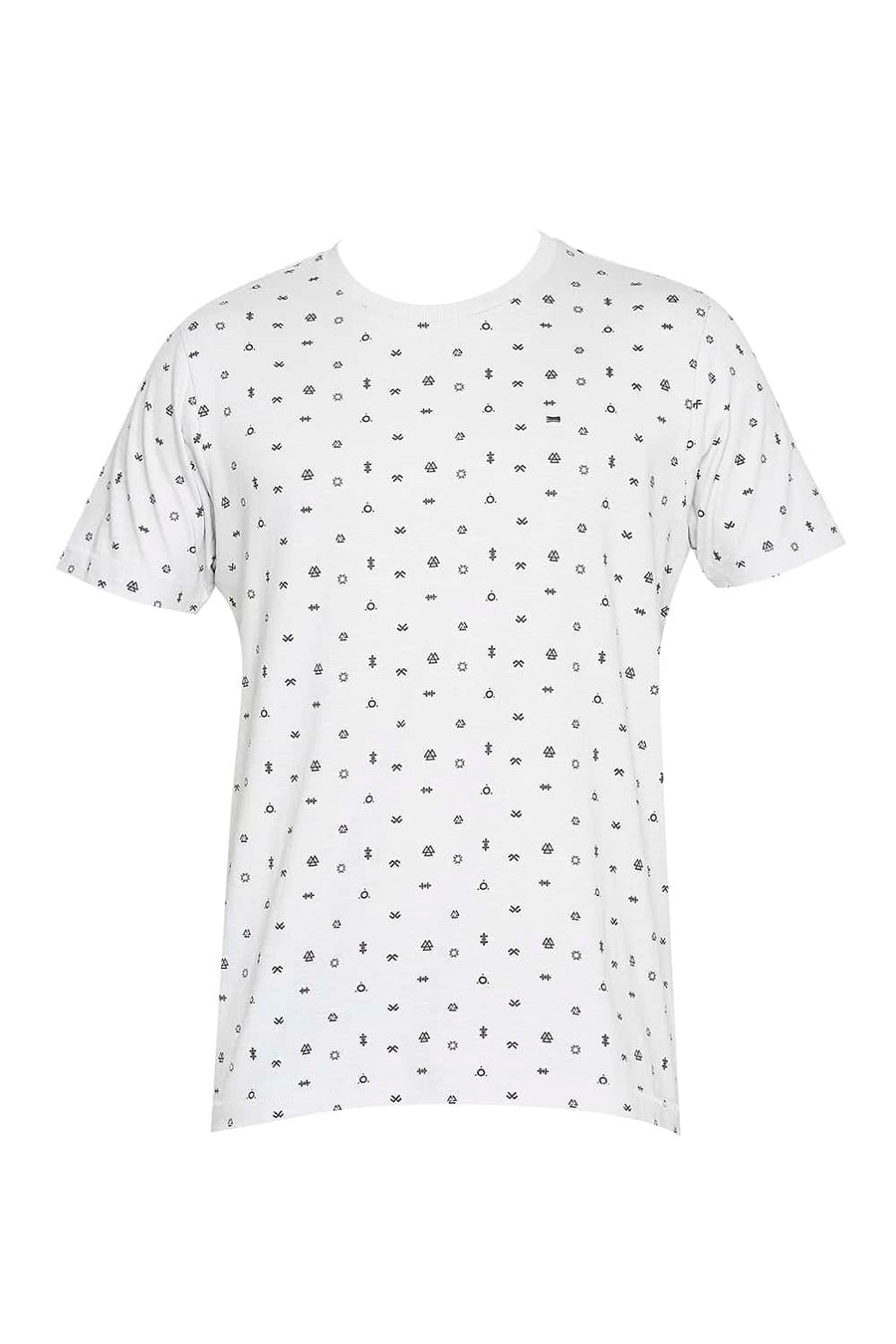 BASICS MUSCLE FIT HARBOR MIST PRINTED CREW NECK T-SHIRT