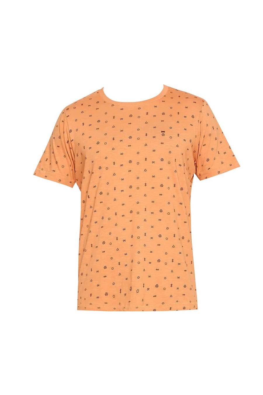 BASICS MUSCLE FIT CARAMEL BROWN CREW NECK T-SHIRT