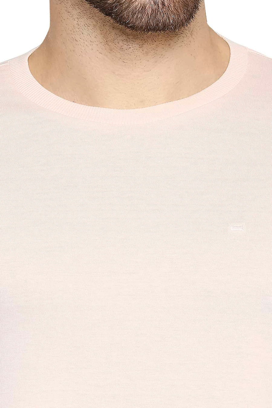 BASICS MUSCLE FIT SCALLOP SHELL CREW NECK T-SHIRT