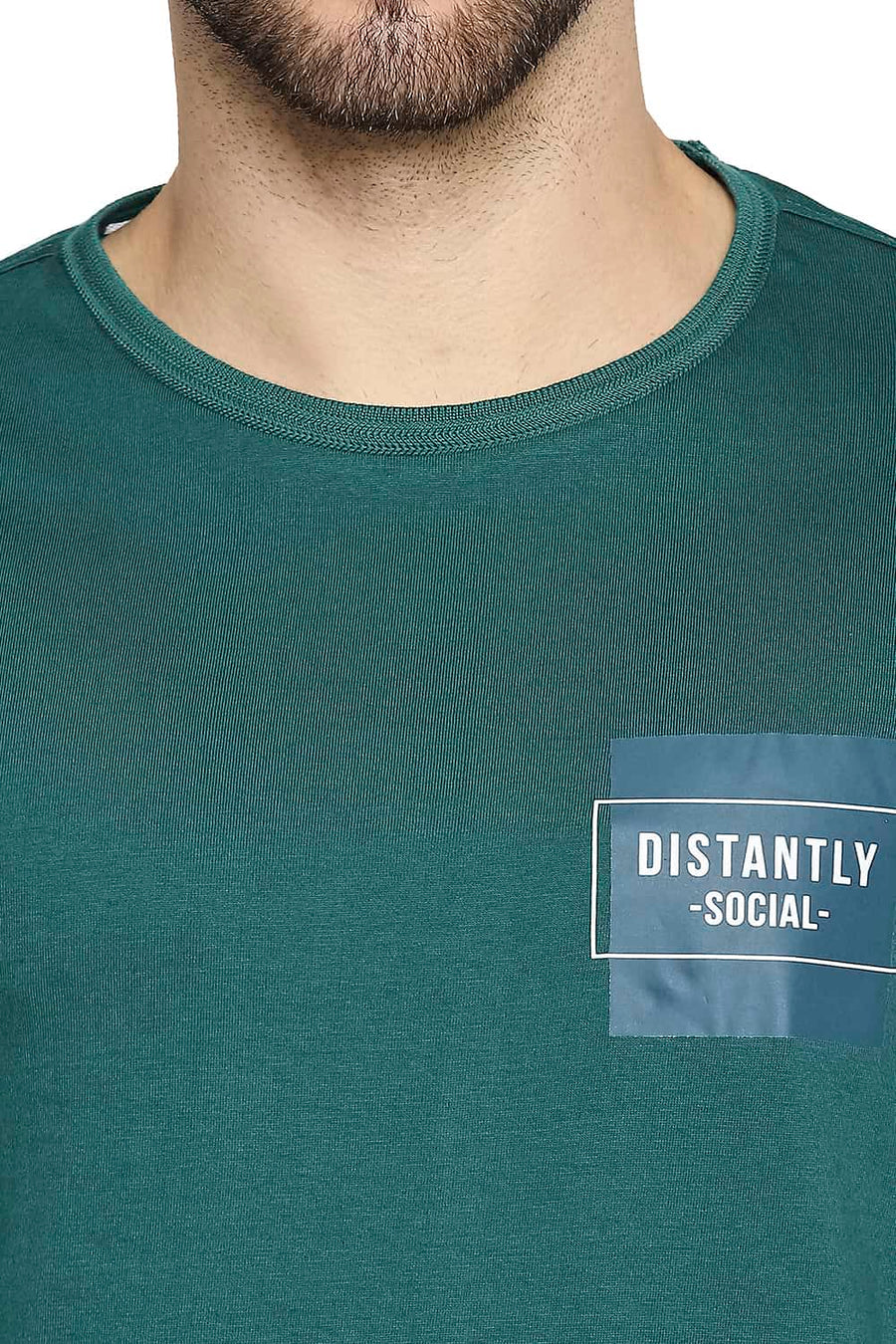 BASICS MUSCLE FIT JUNE BUG CREW NECK T-SHIRT