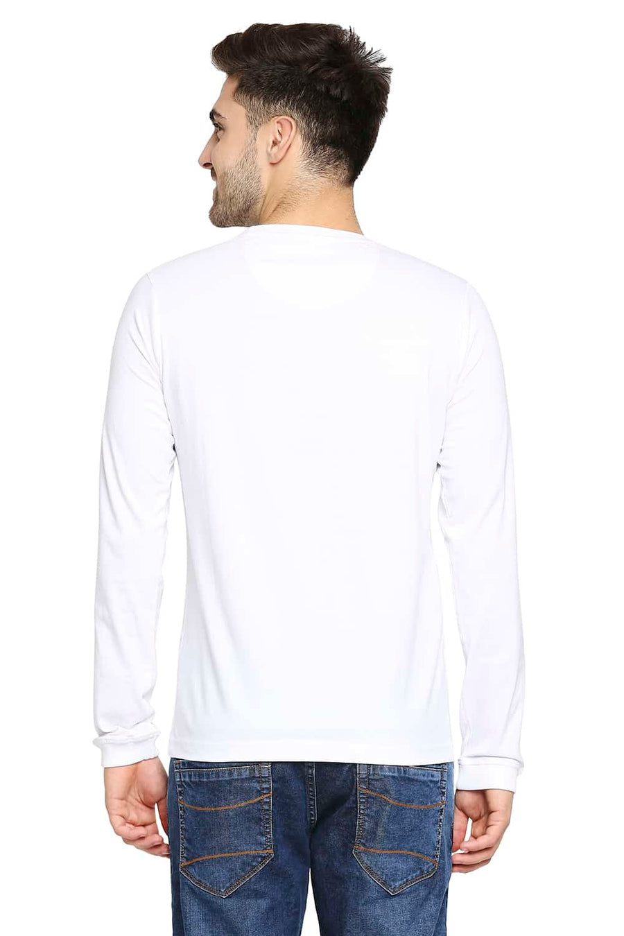 BASICS MUSCLE FIT BRIGHT WHITE CREW NECK T-SHIRT