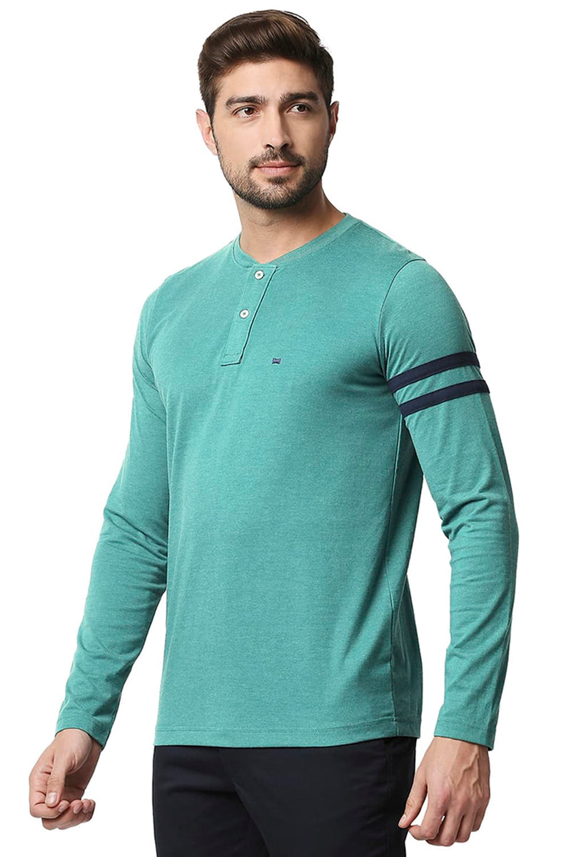 BASICS MUSCLE FIT HENLEY T-SHIRT