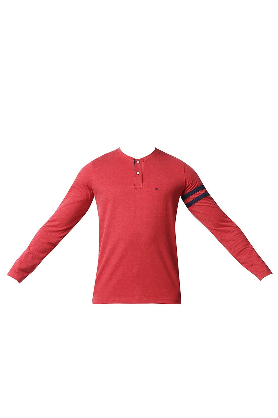 BASICS MUSCLE FIT SCOOTER HEATHER HENLEY T-SHIRT