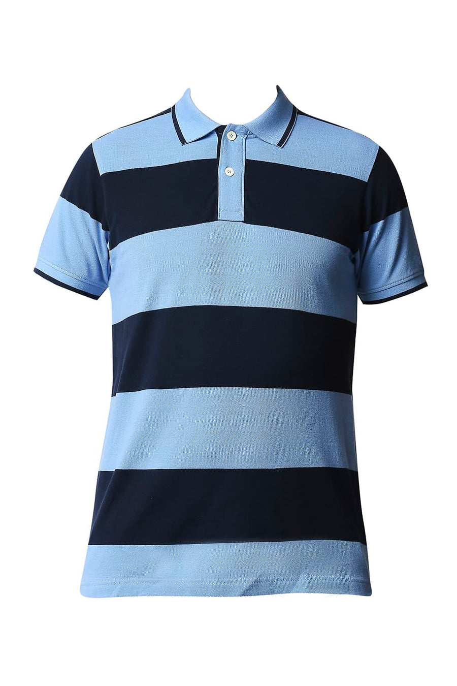 BASICS MUSCLE FIT LITTLE BOY BLUE STRIPE POLO STRIPES T-SHIRT