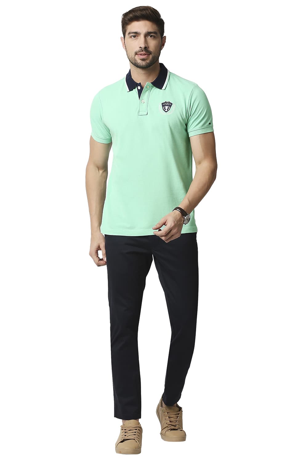 BASICS MUSCLE FIT POLO T-SHIRT