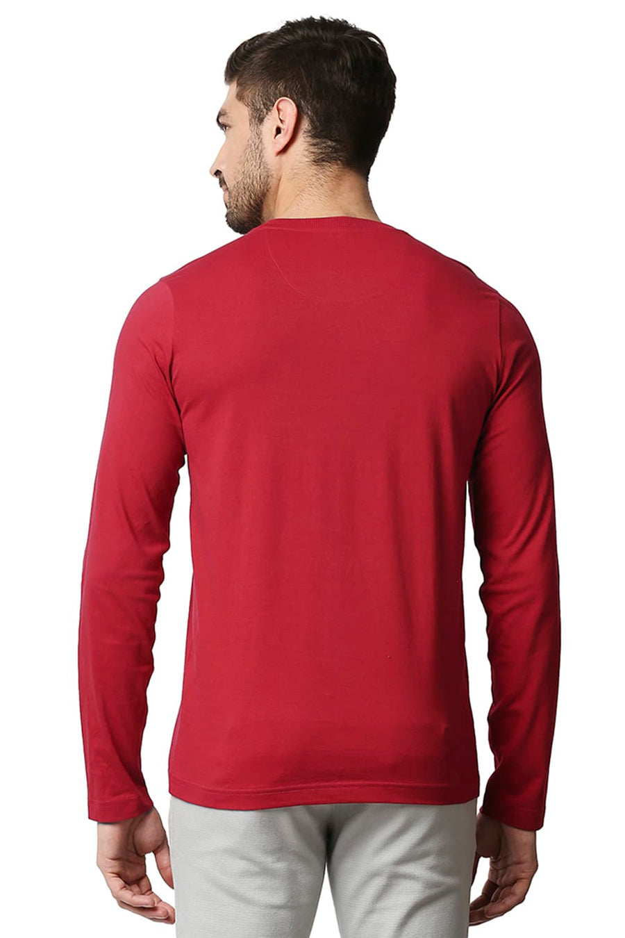 BASICS MUSCLE FIT CHILLI PEPPER CREW NECK T-SHIRT