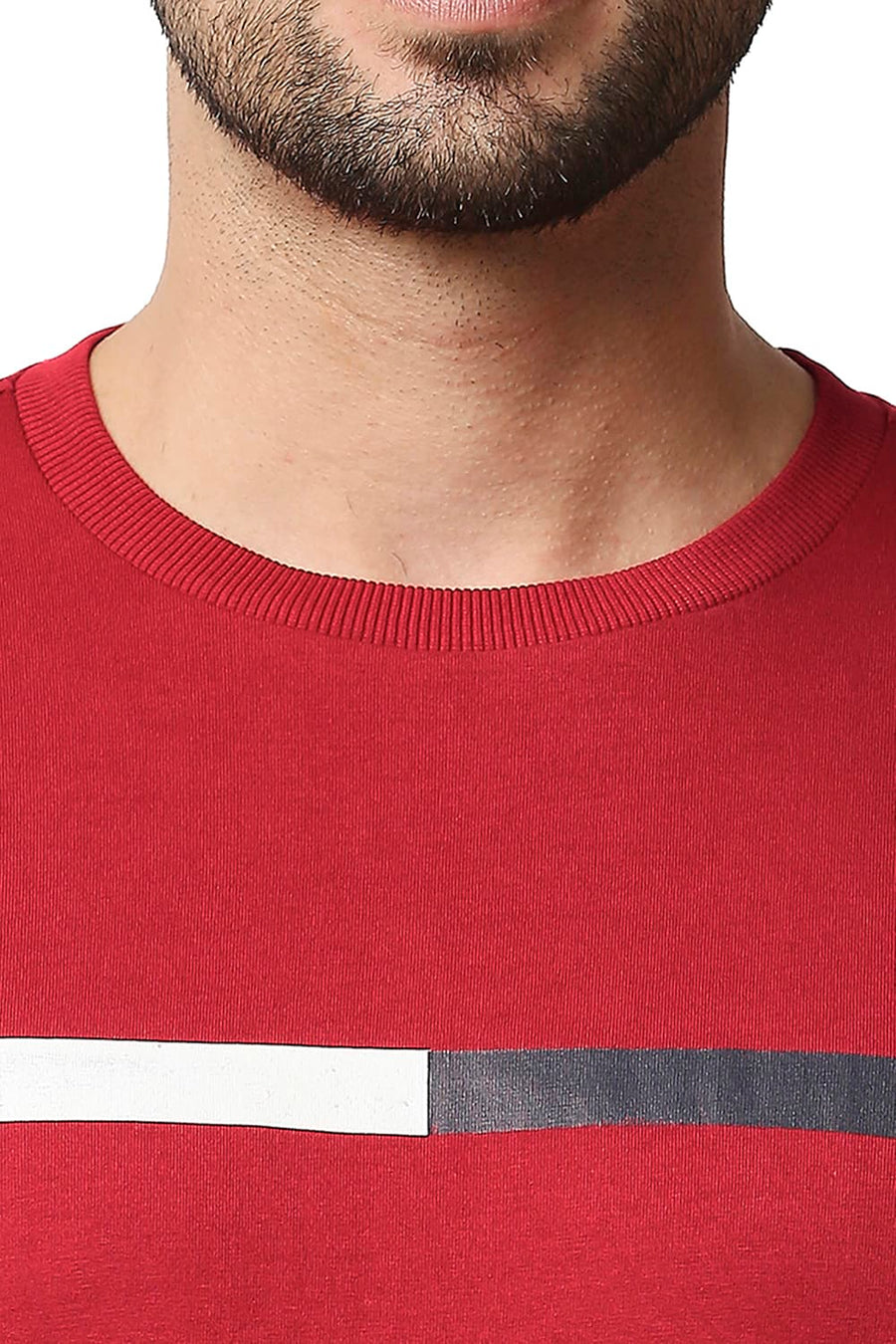 BASICS MUSCLE FIT CHILLI PEPPER CREW NECK T-SHIRT