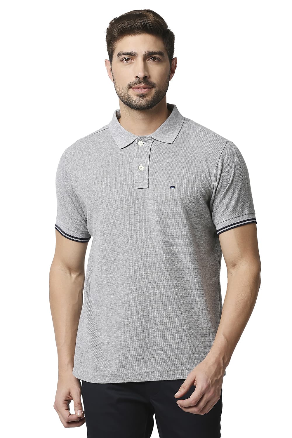 BASICS MUSCLE FIT POLO T-SHIRT