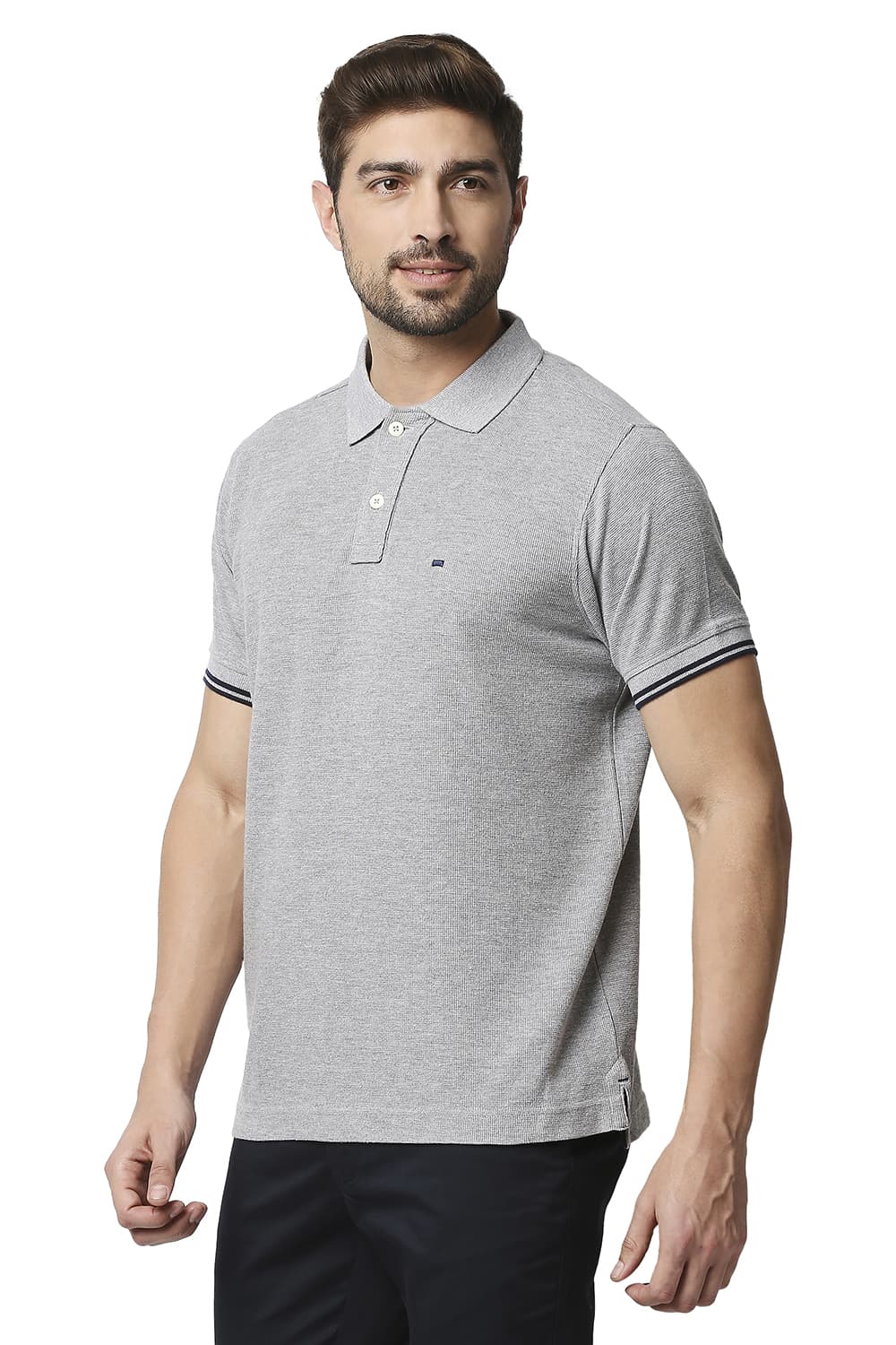 BASICS MUSCLE FIT POLO T-SHIRT