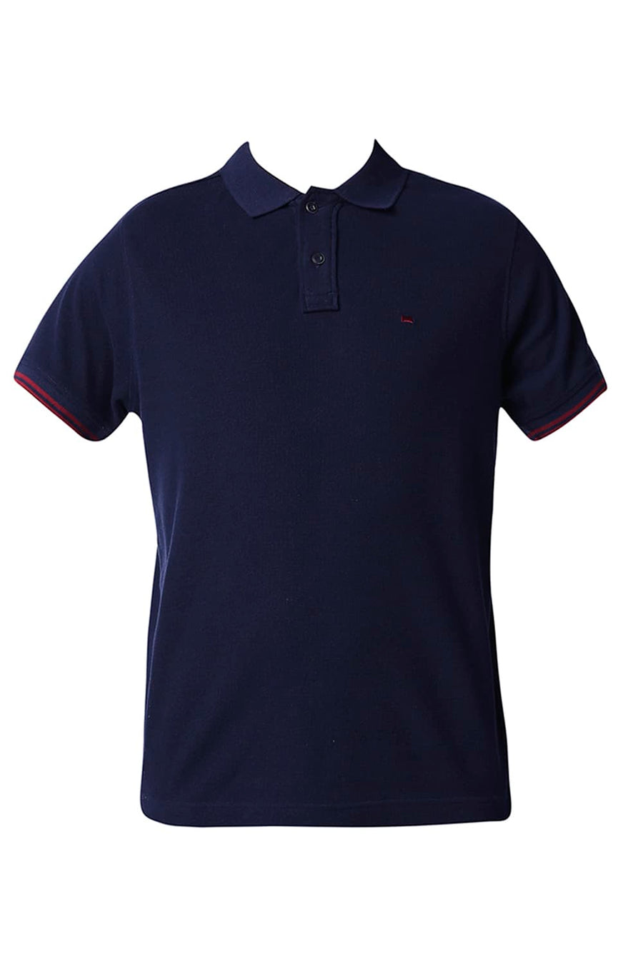 BASICS MUSCLE FIT DRESS BLUE POLO T-SHIRT