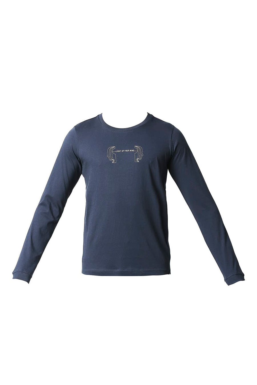 BASICS MUSCLE FIT MOOD INDIGO CREW T-SHIRT