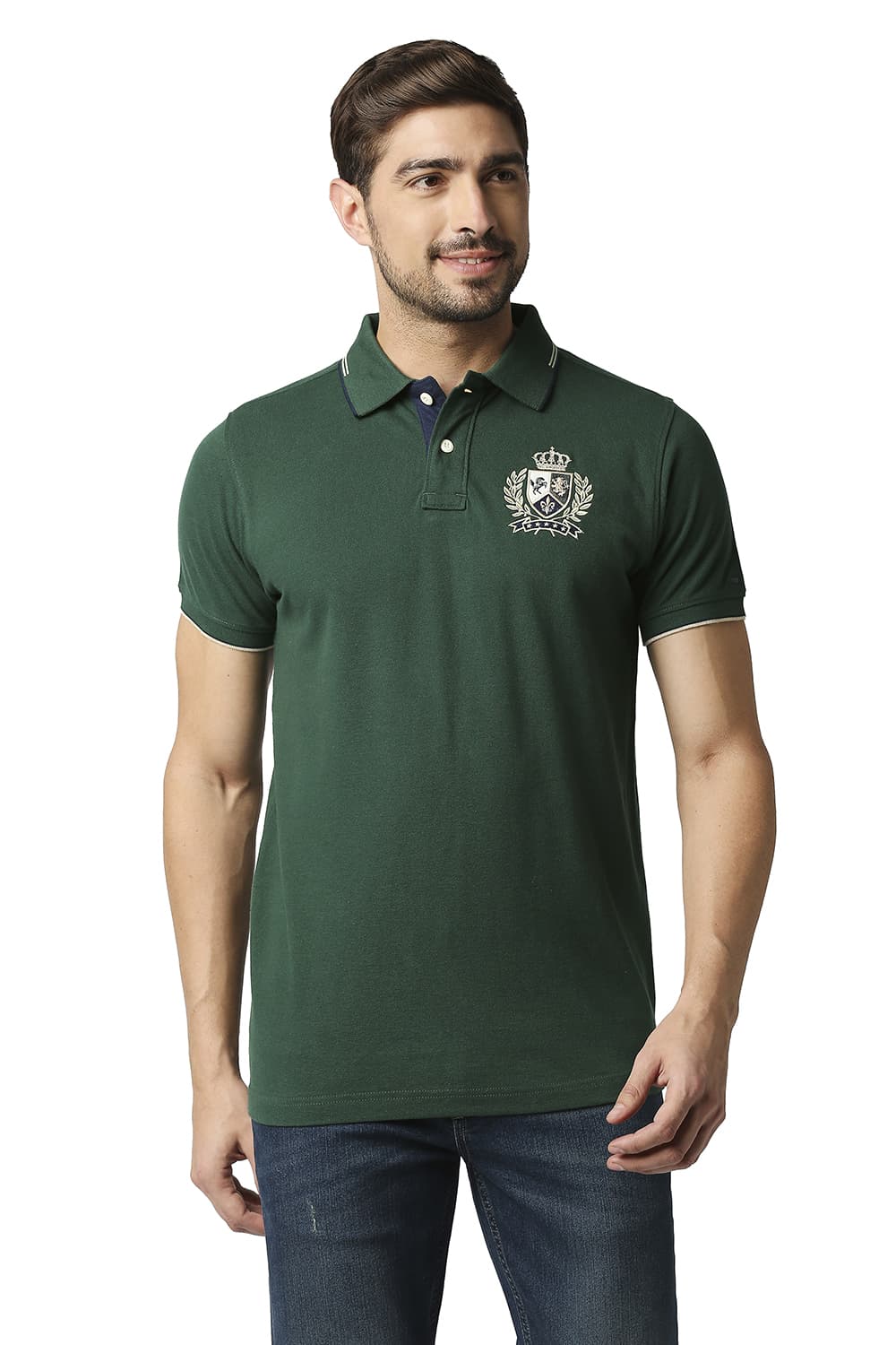 BASICS MUSCLE FIT POLO T-SHIRT