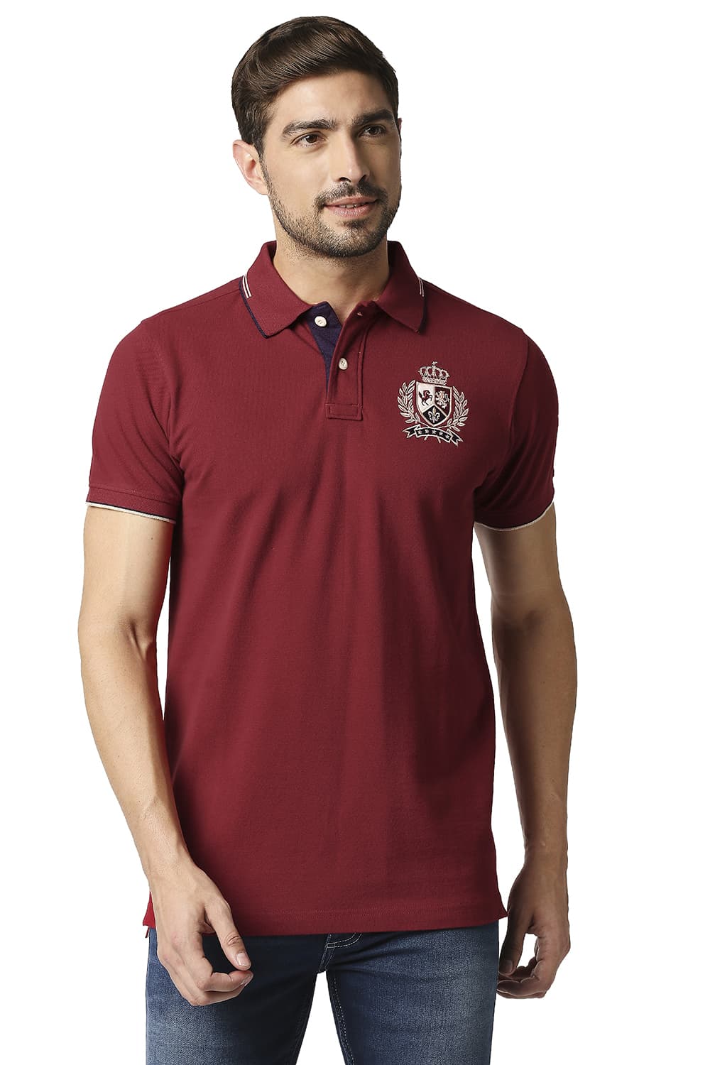 BASICS MUSCLE FIT POLO T-SHIRT