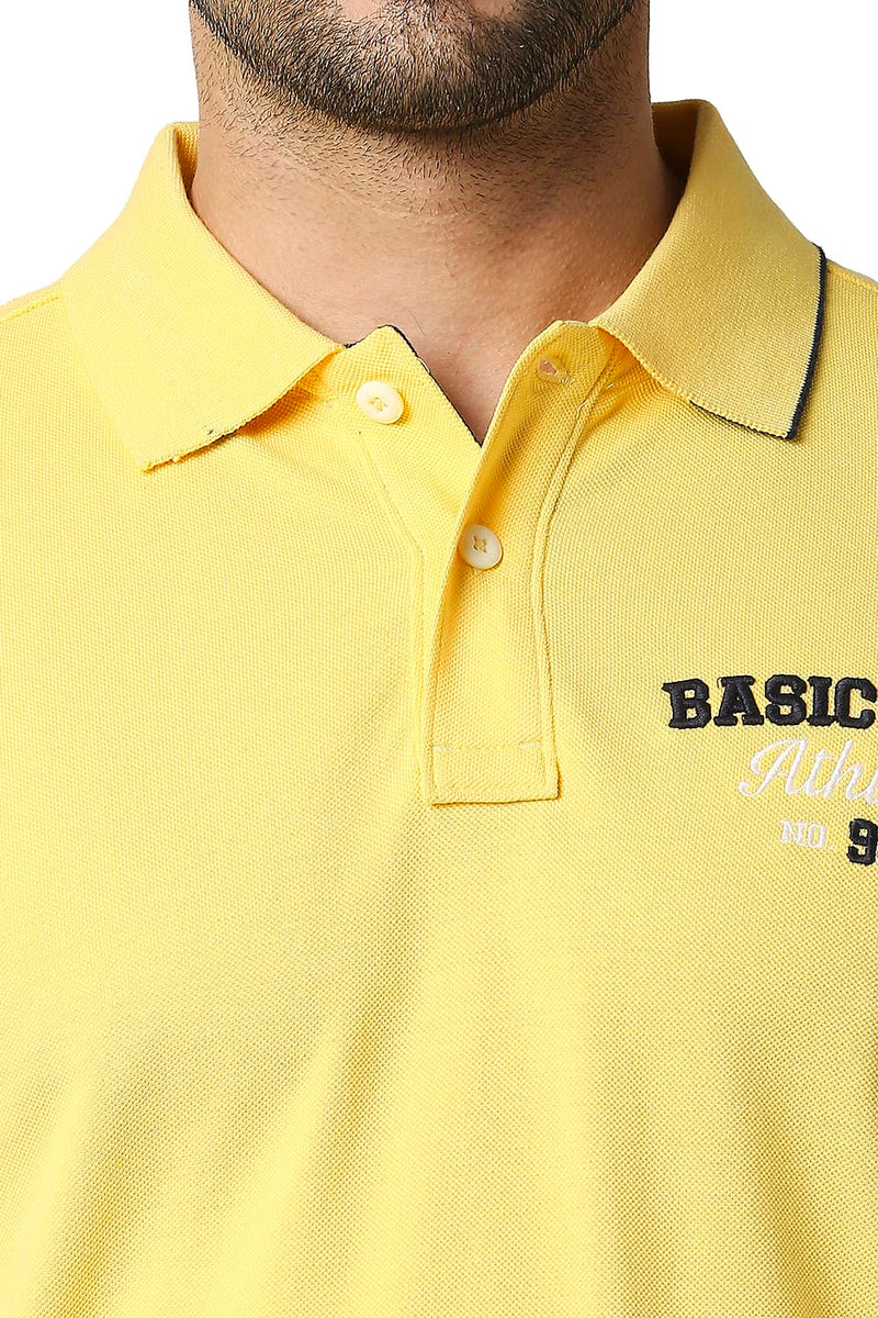 BASICS MUSCLE FIT POLO T-SHIRT