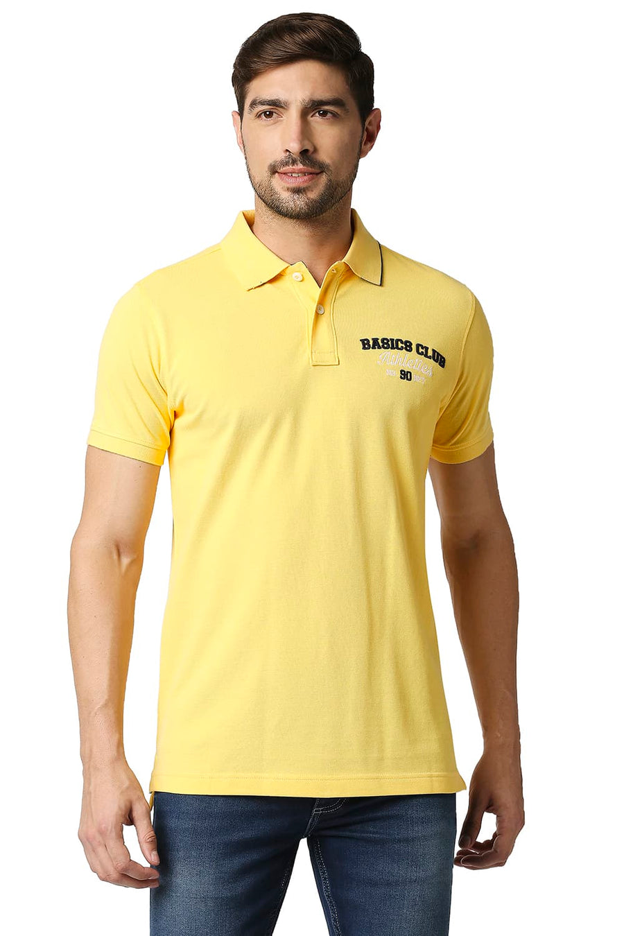 BASICS MUSCLE FIT SNAPDRAGON POLO T-SHIRT