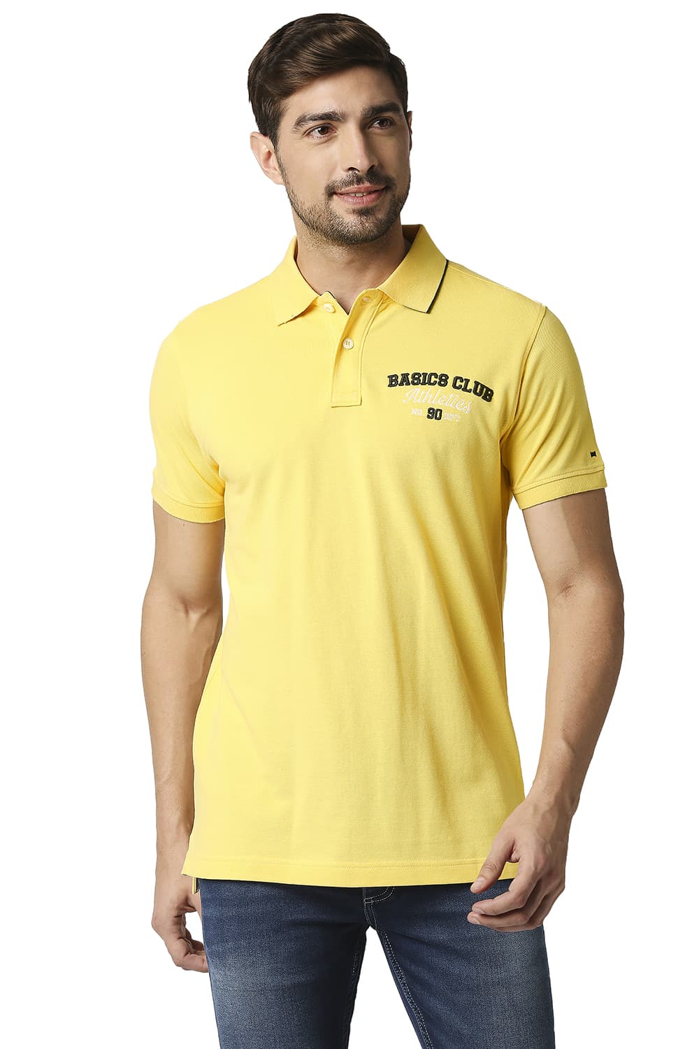 BASICS MUSCLE FIT POLO T-SHIRT