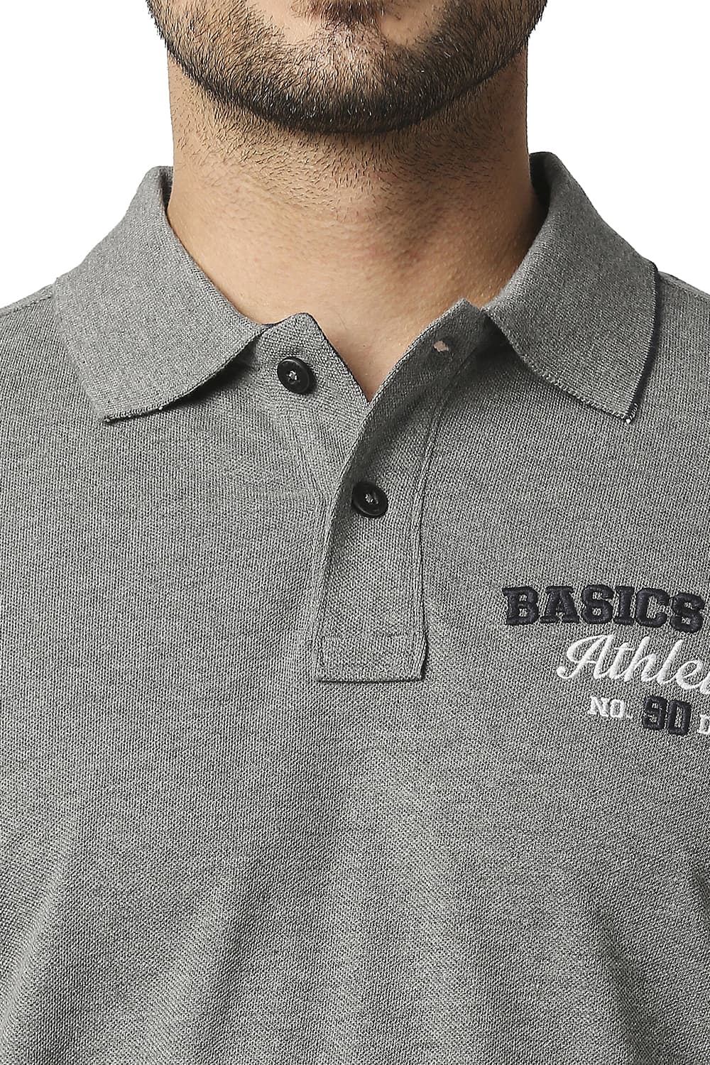 BASICS MUSCLE FIT POLO T-SHIRT