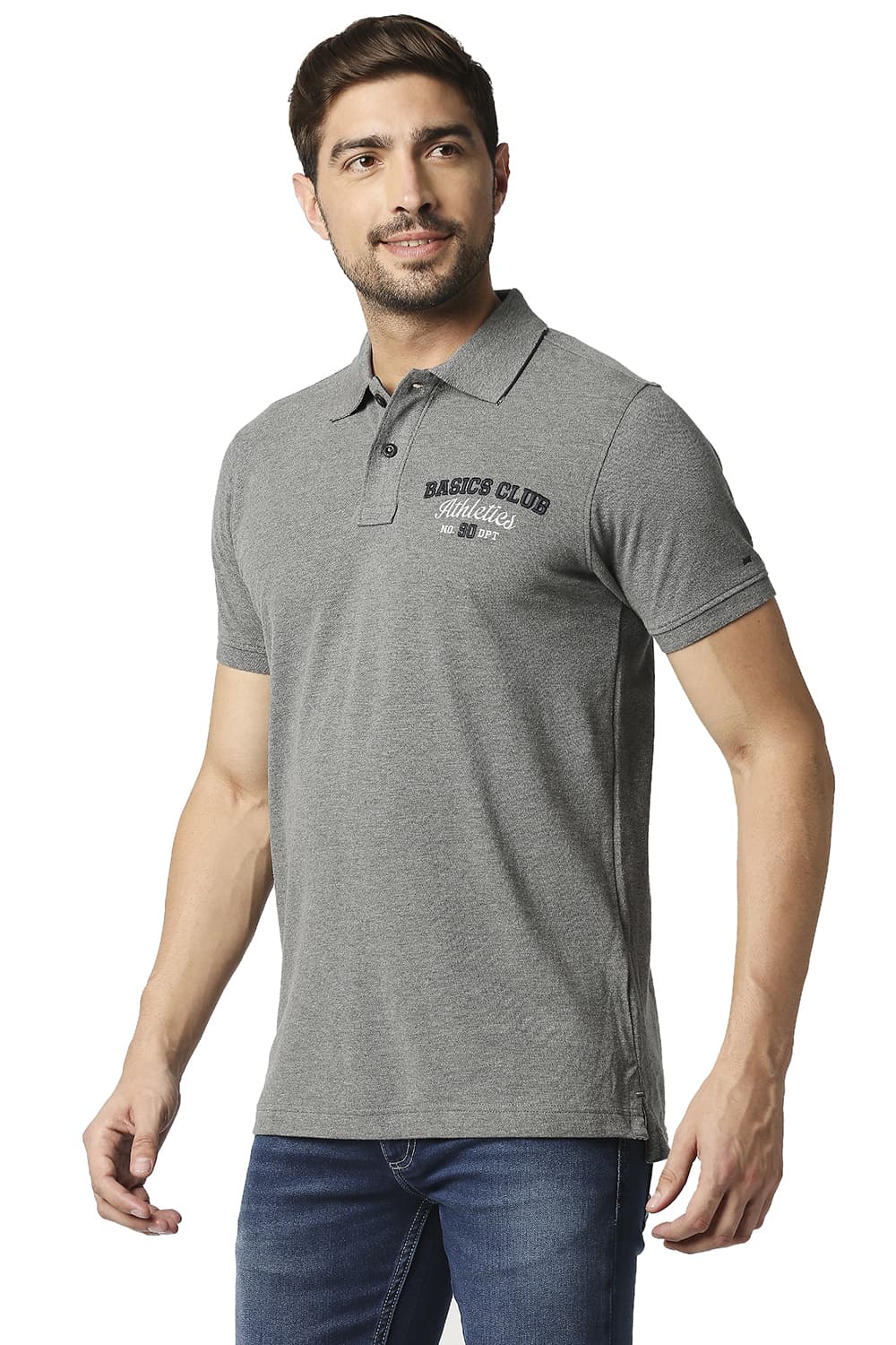 BASICS MUSCLE FIT POLO T-SHIRT