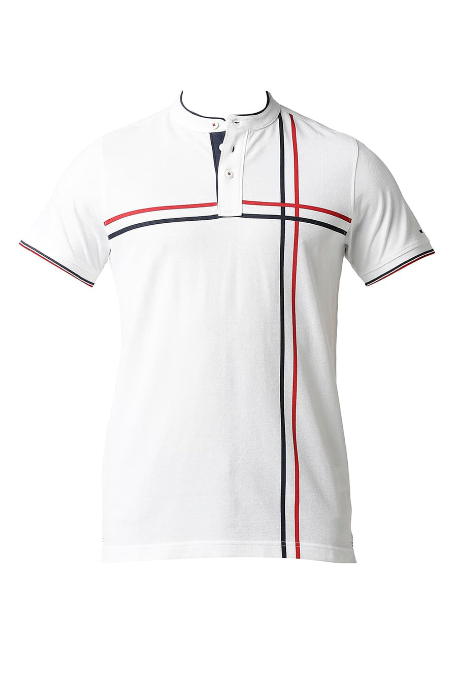 BASICS MUSCLE FIT BRIGHT WHITE POLO T-SHIRT