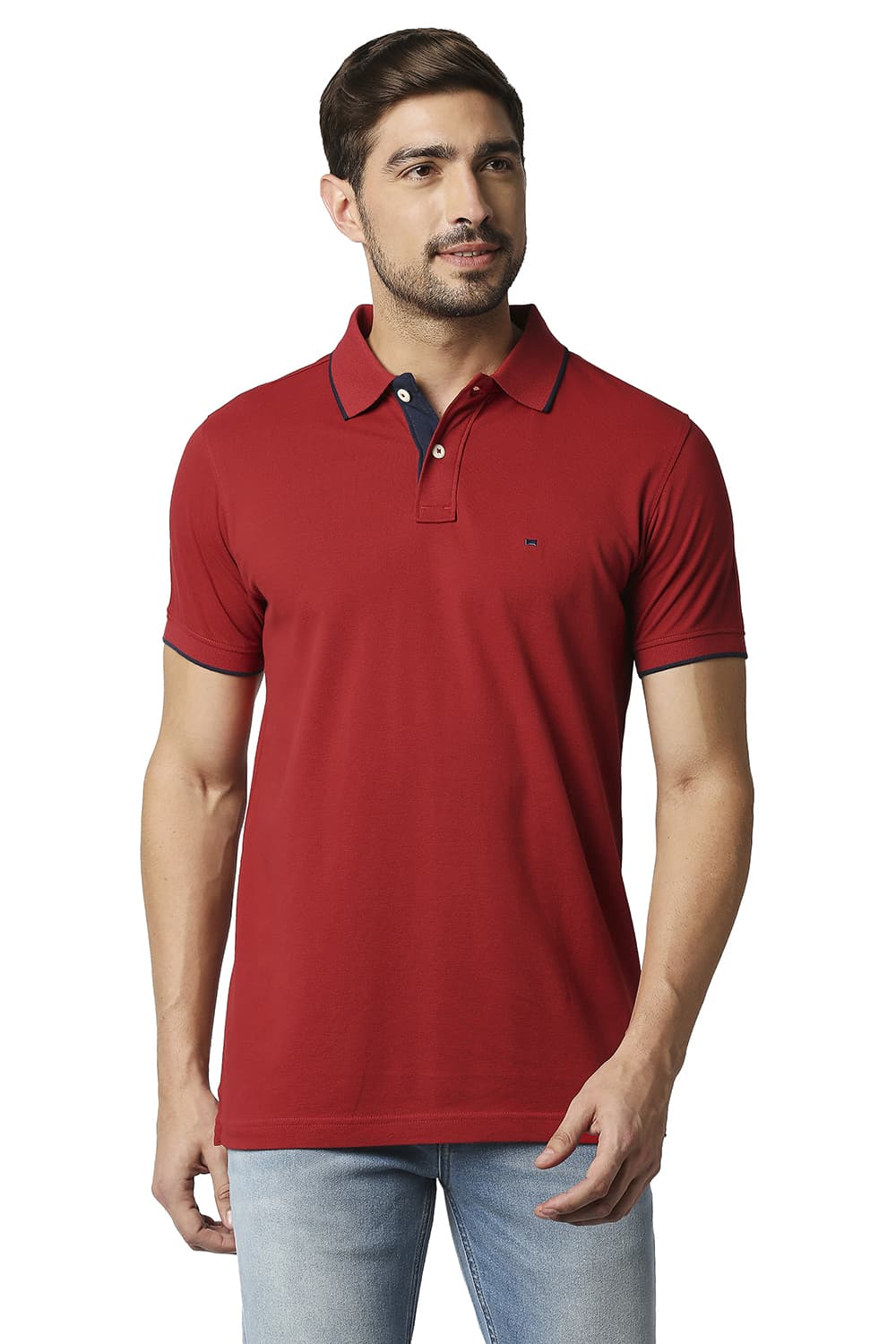 BASICS MUSCLE FIT POLO T-SHIRT