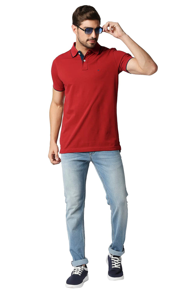 BASICS MUSCLE FIT POLO T-SHIRT