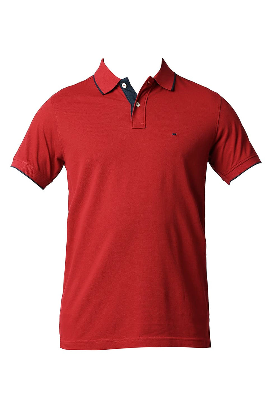 BASICS MUSCLE FIT SAVVY RED POLO T-SHIRT