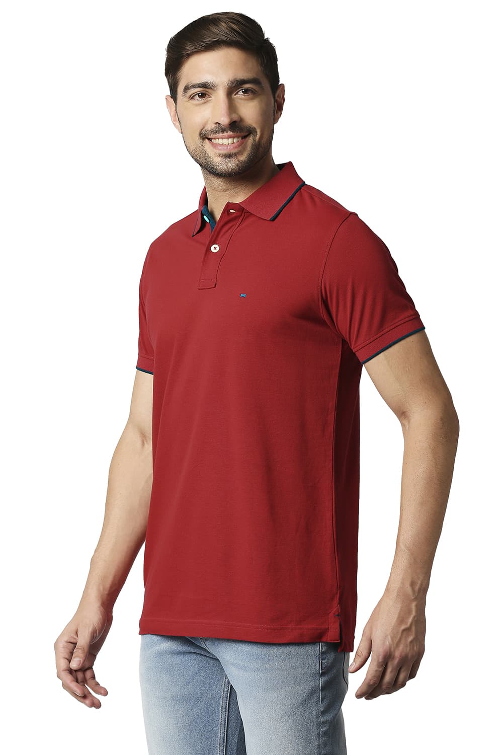 BASICS MUSCLE FIT POLO T-SHIRT