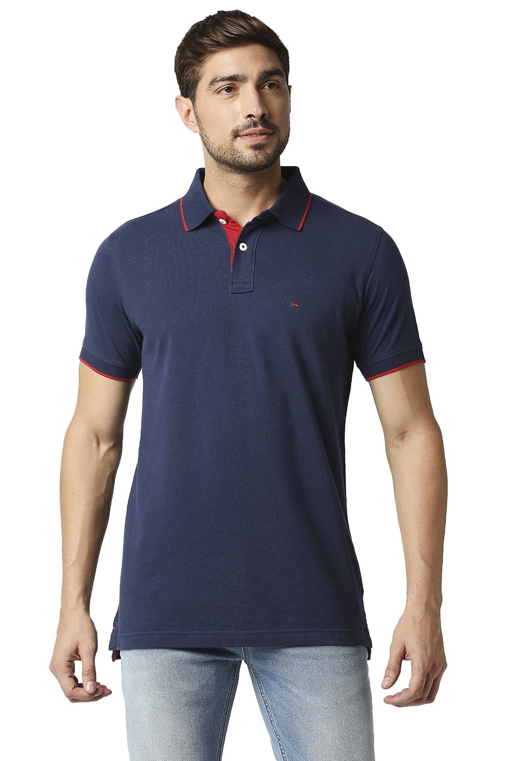 BASICS MUSCLE FIT POLO T-SHIRT