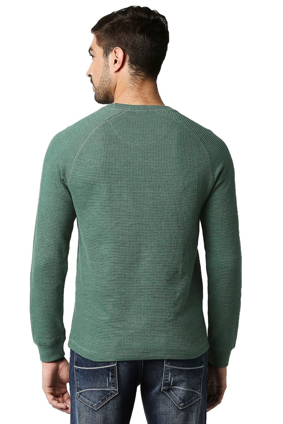 BASICS MUSCLE FIT PINENEEDLE HEATHER CREW T-SHIRT
