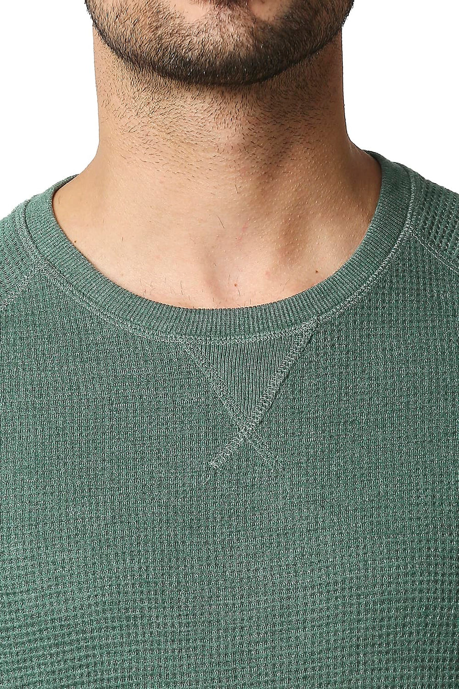 BASICS MUSCLE FIT PINENEEDLE HEATHER CREW T-SHIRT