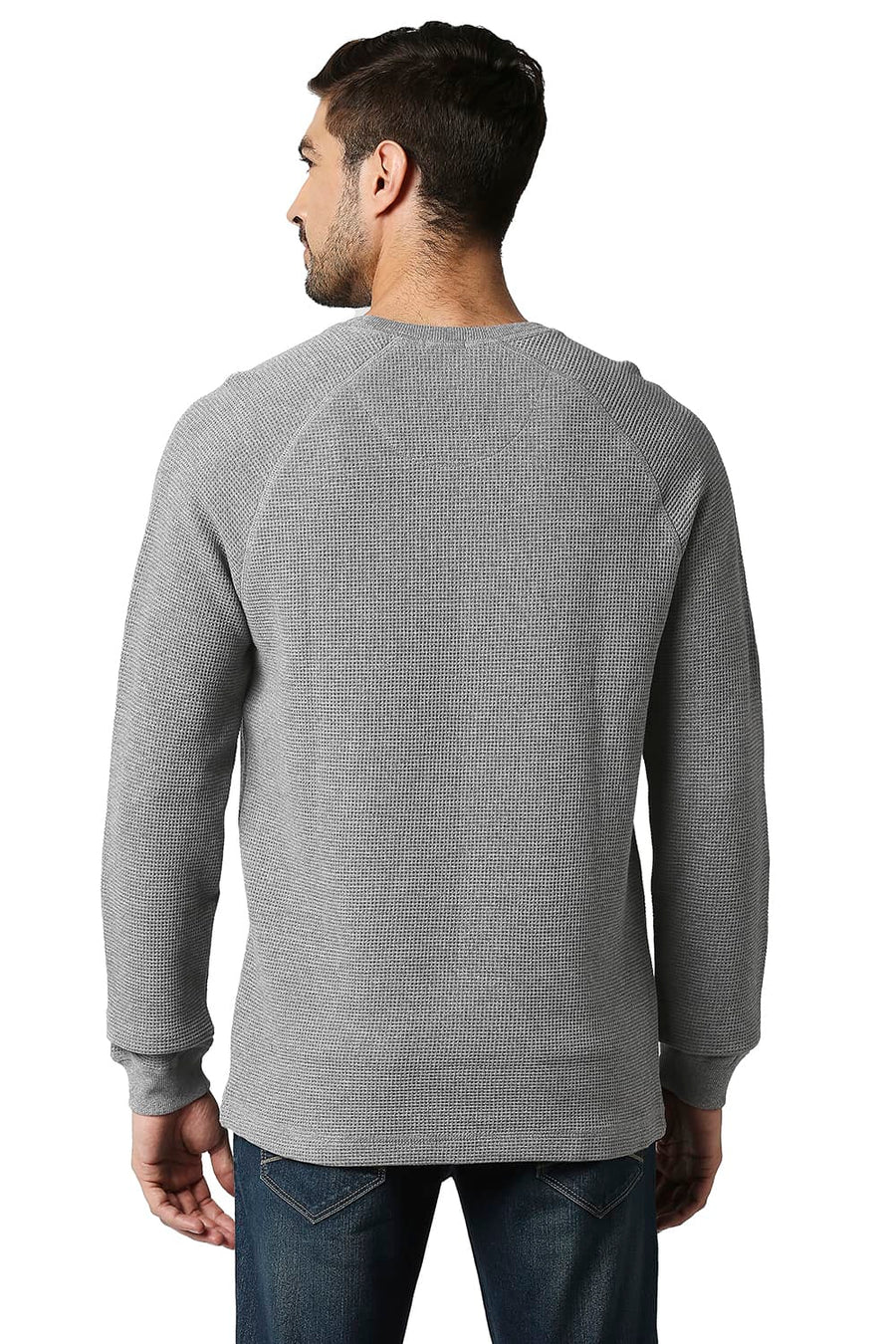 BASICS MUSCLE FIT FROST GREY CREW T-SHIRT