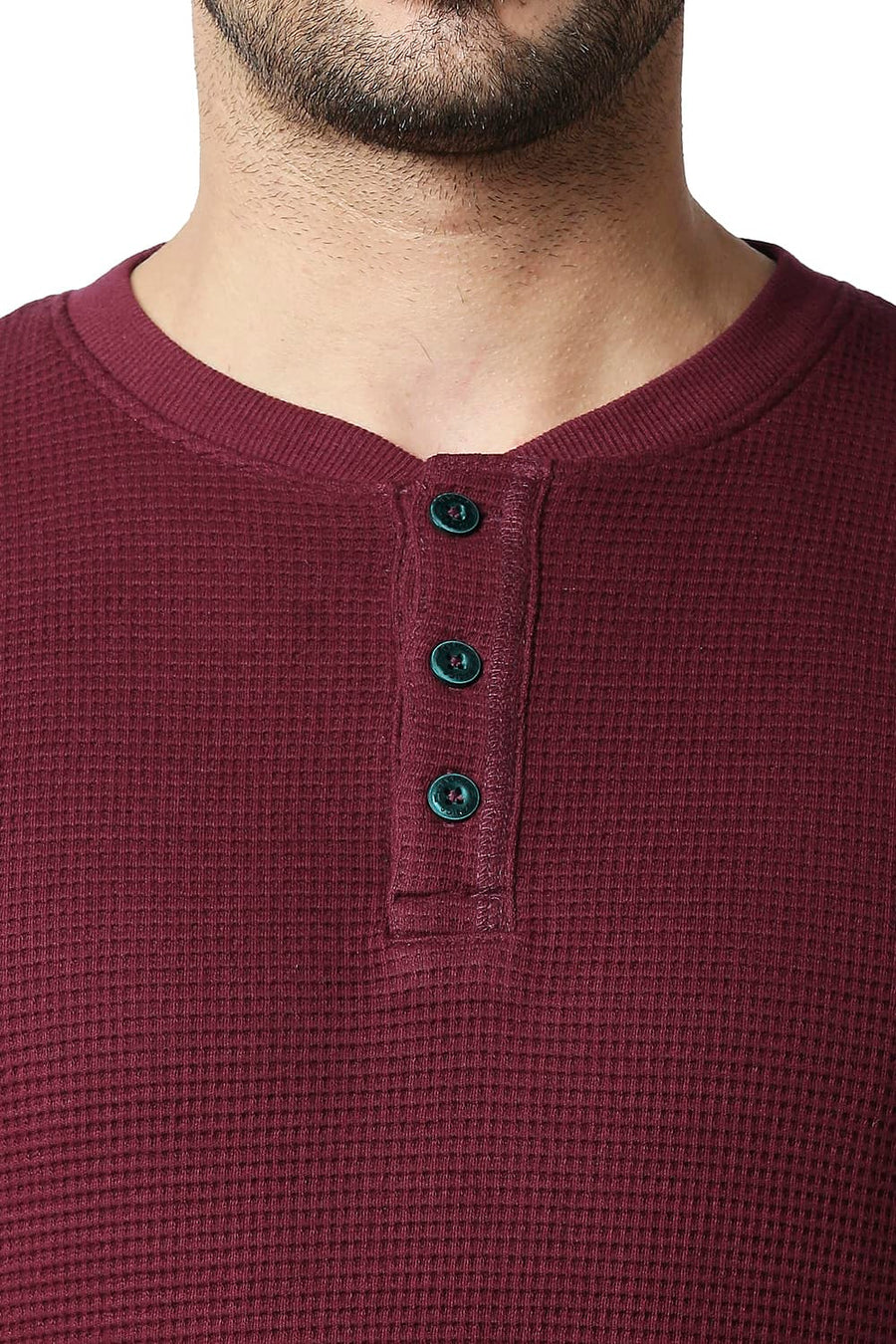 BASICS MUSCLE FIT PORT ROYALE HENLEY T-SHIRT