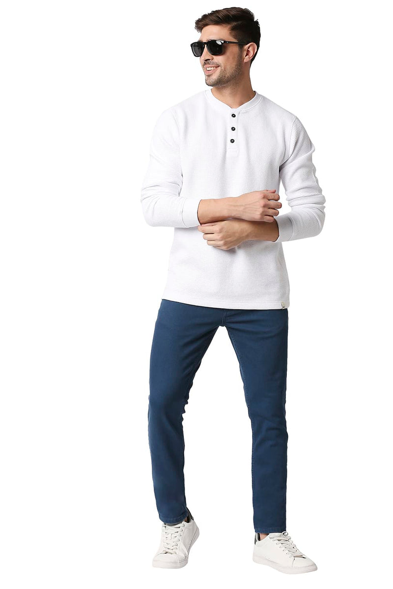 BASICS MUSCLE FIT HENLEY T-SHIRT