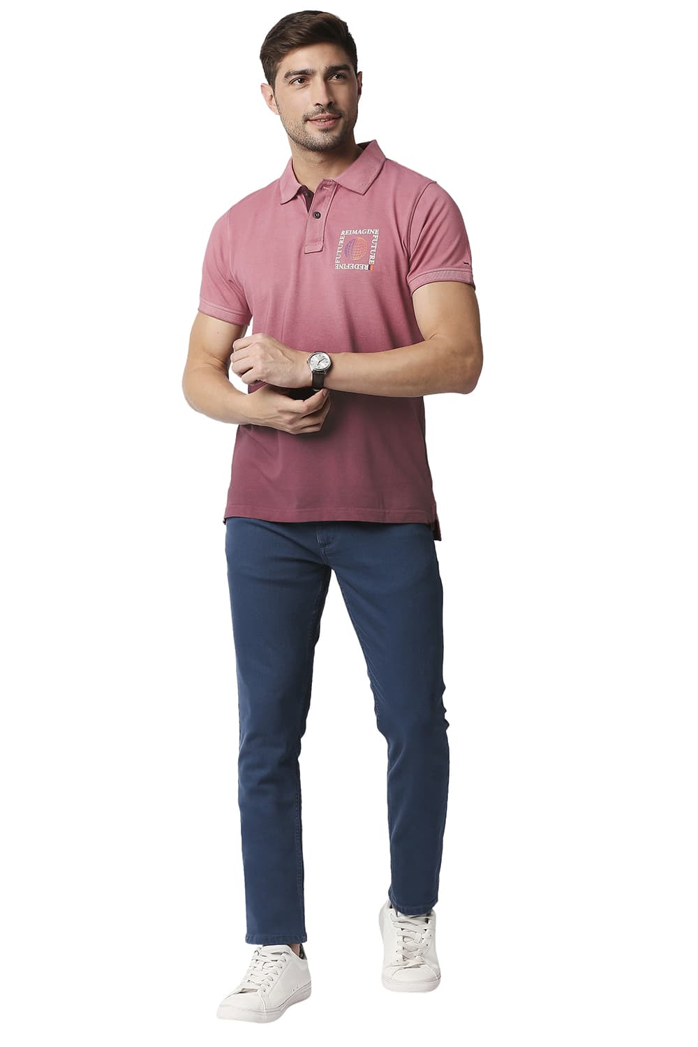 BASICS MUSCLE FIT POLO T-SHIRT