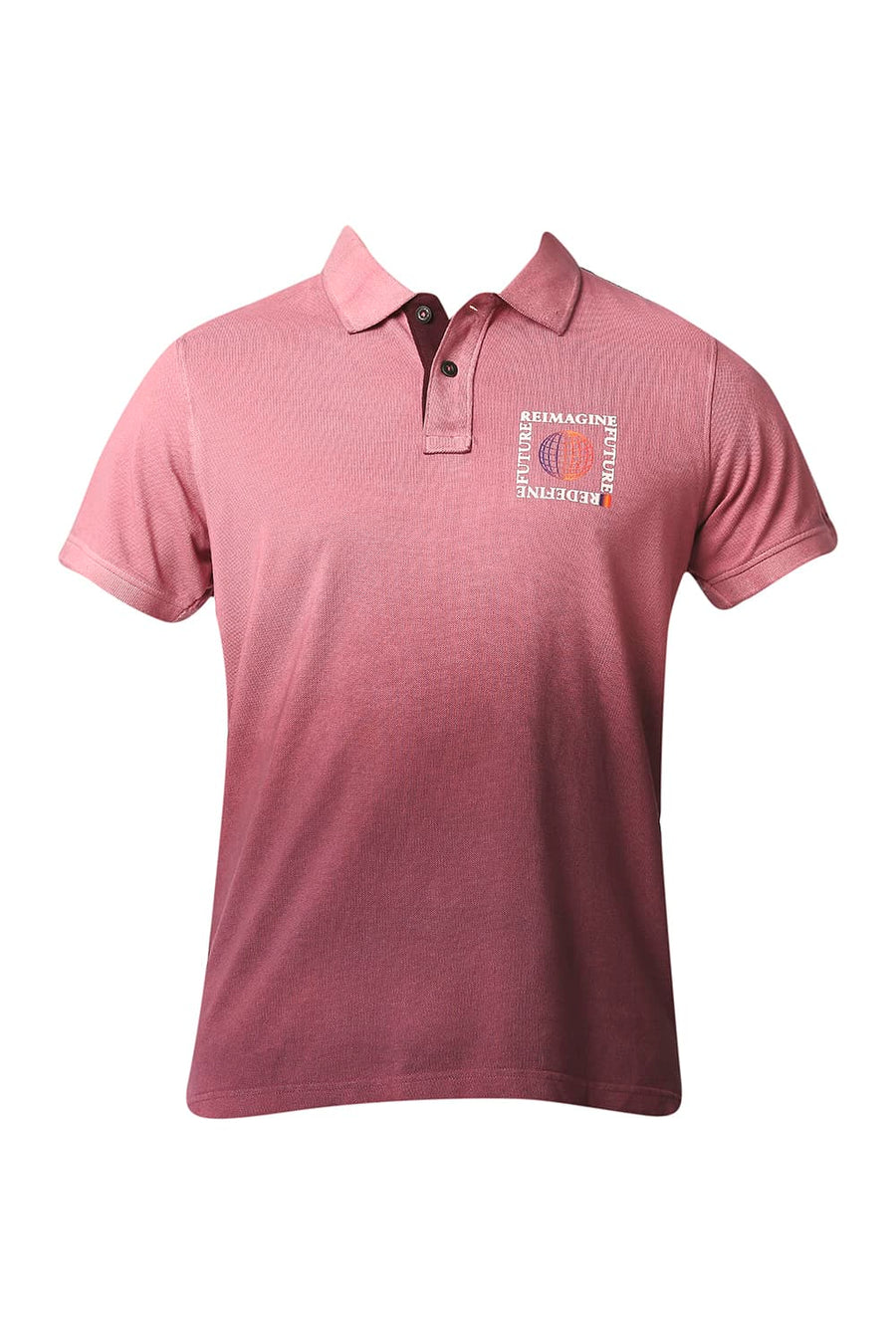 BASICS MUSCLE FIT VINEYARD WINE POLO T-SHIRT