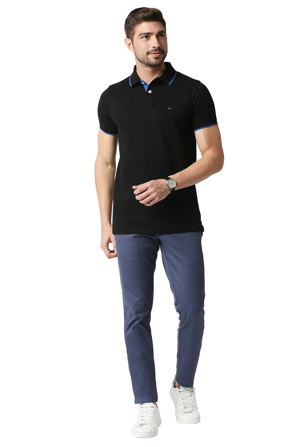 BASICS MUSCLE FIT POLO T-SHIRT