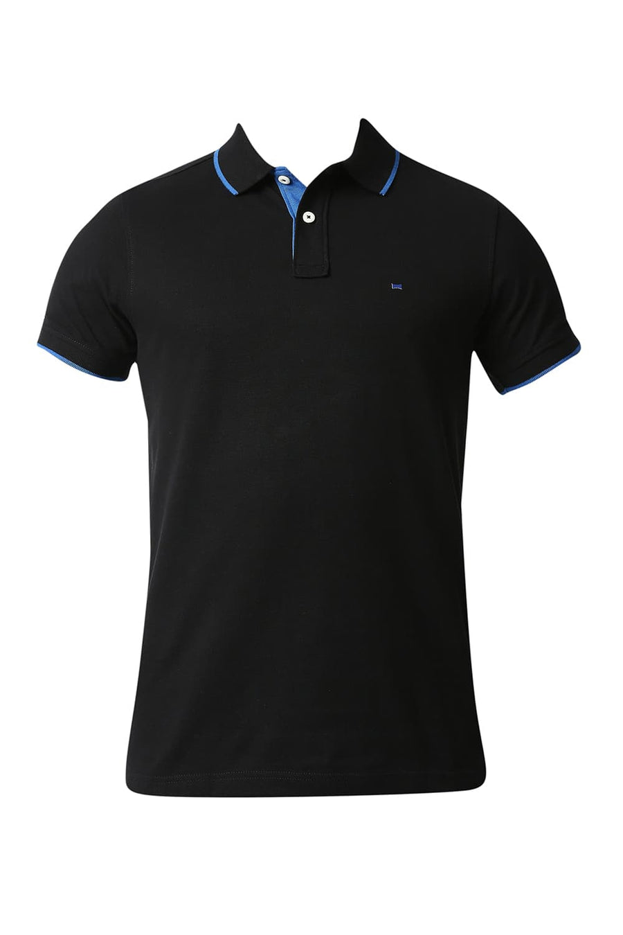 BASICS MUSCLE FIT BLACK BEAUTY POLO T-SHIRT