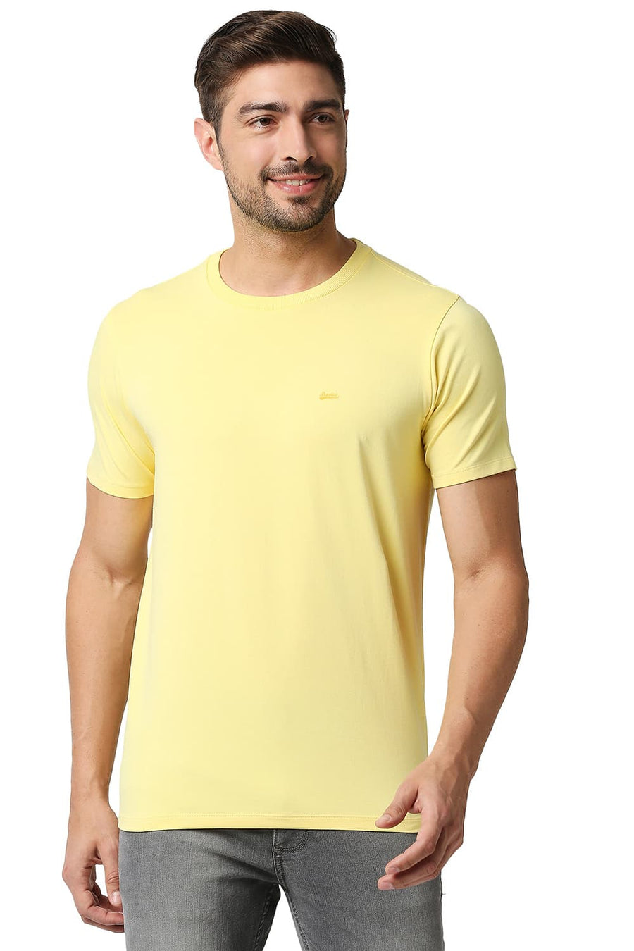 BASICS MUSCLE FIT SUNSHINE CREW NECK T-SHIRTS