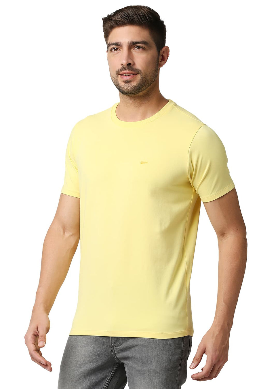BASICS MUSCLE FIT SUNSHINE CREW NECK T-SHIRTS