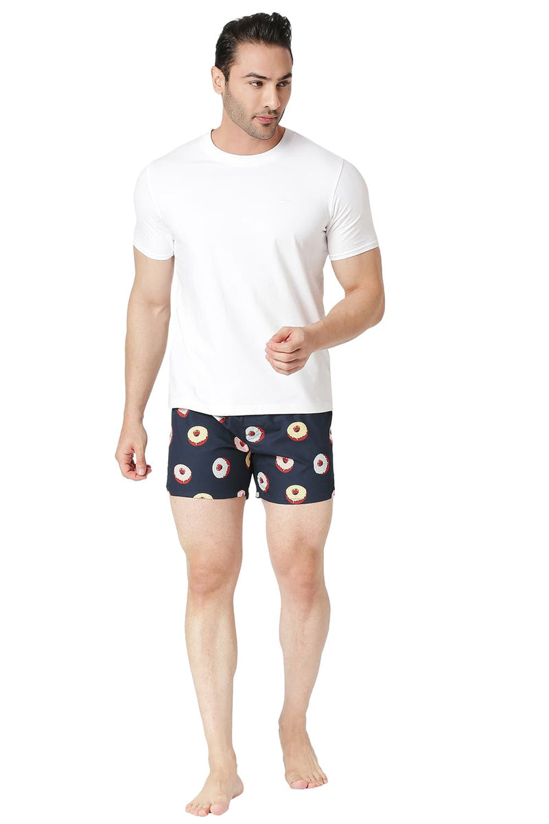 BASICS SLIM FIT COTTON PRINTED BOXER SHORTS