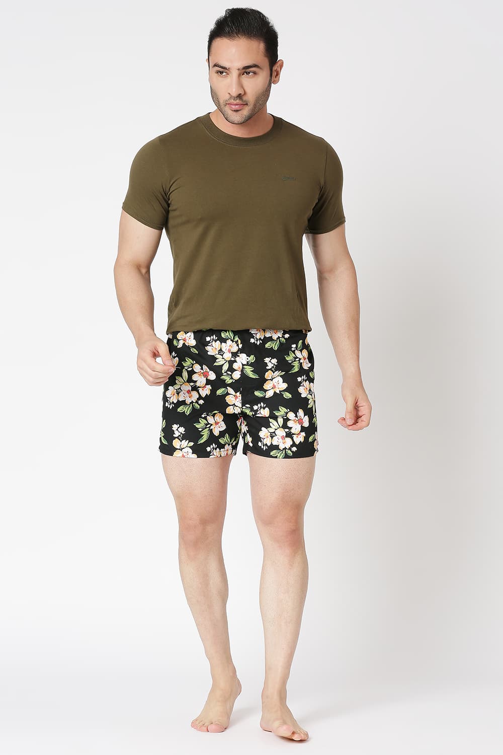 Slim Fit Cotton Printed Boxer Shorts