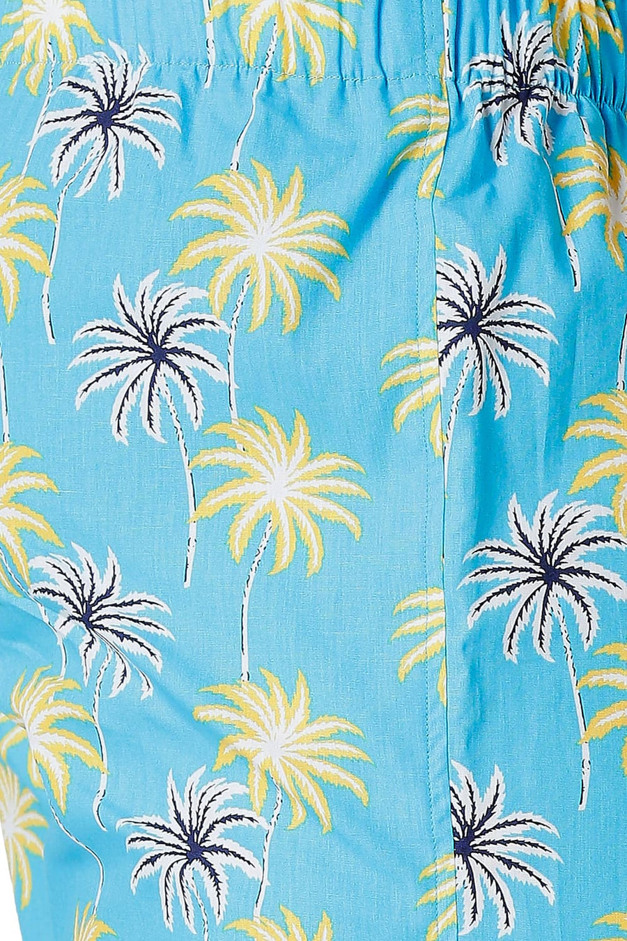 BASICS SLIM FIT RIVER TURQUOISE COTTON PRINTED BOXER SHORTS