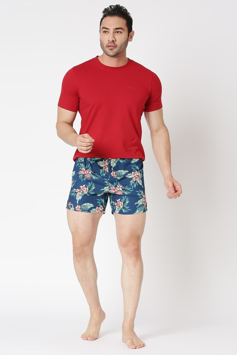 Slim Fit Cotton Printed Boxer Shorts