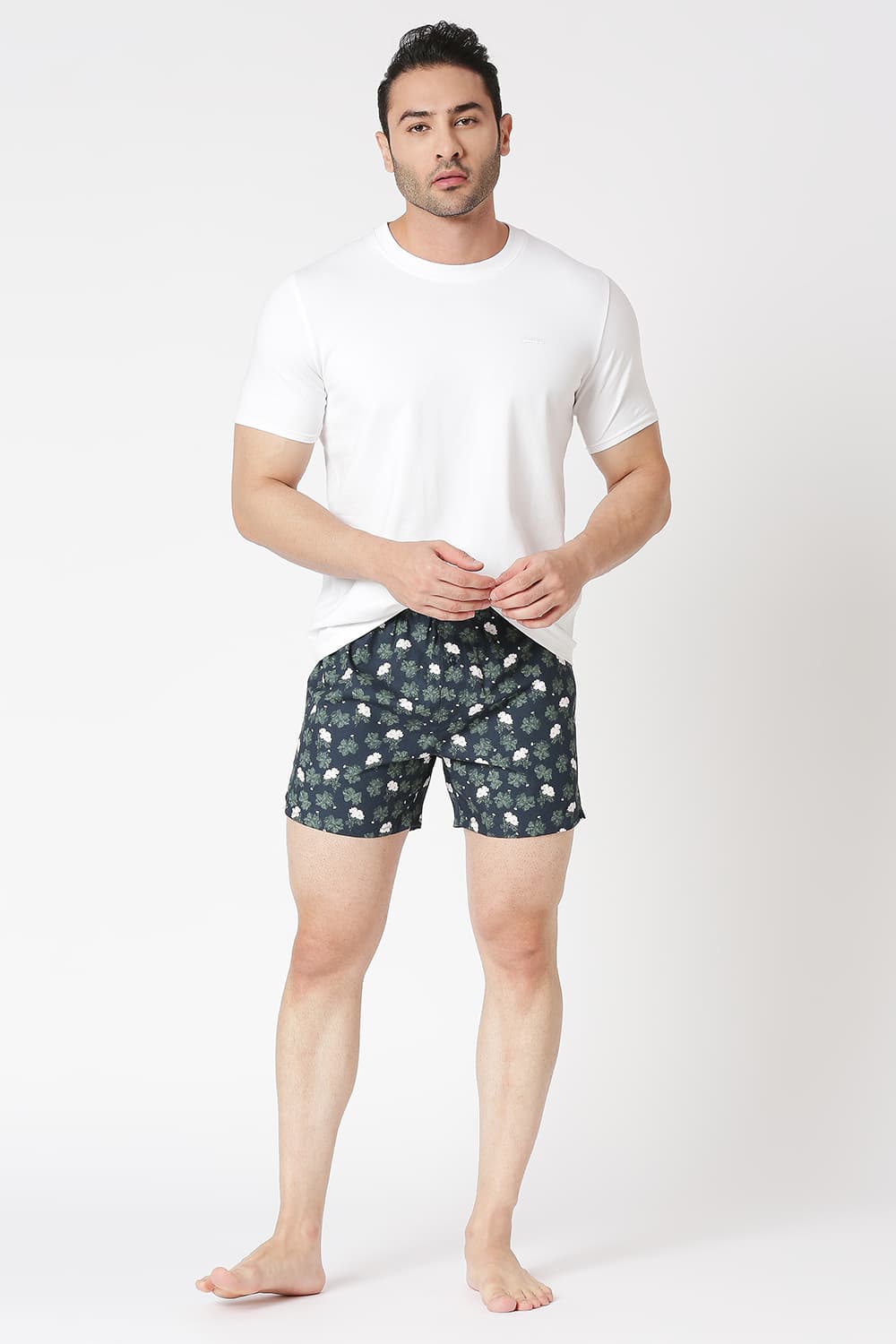 Slim Fit Cotton Printed Boxer Shorts