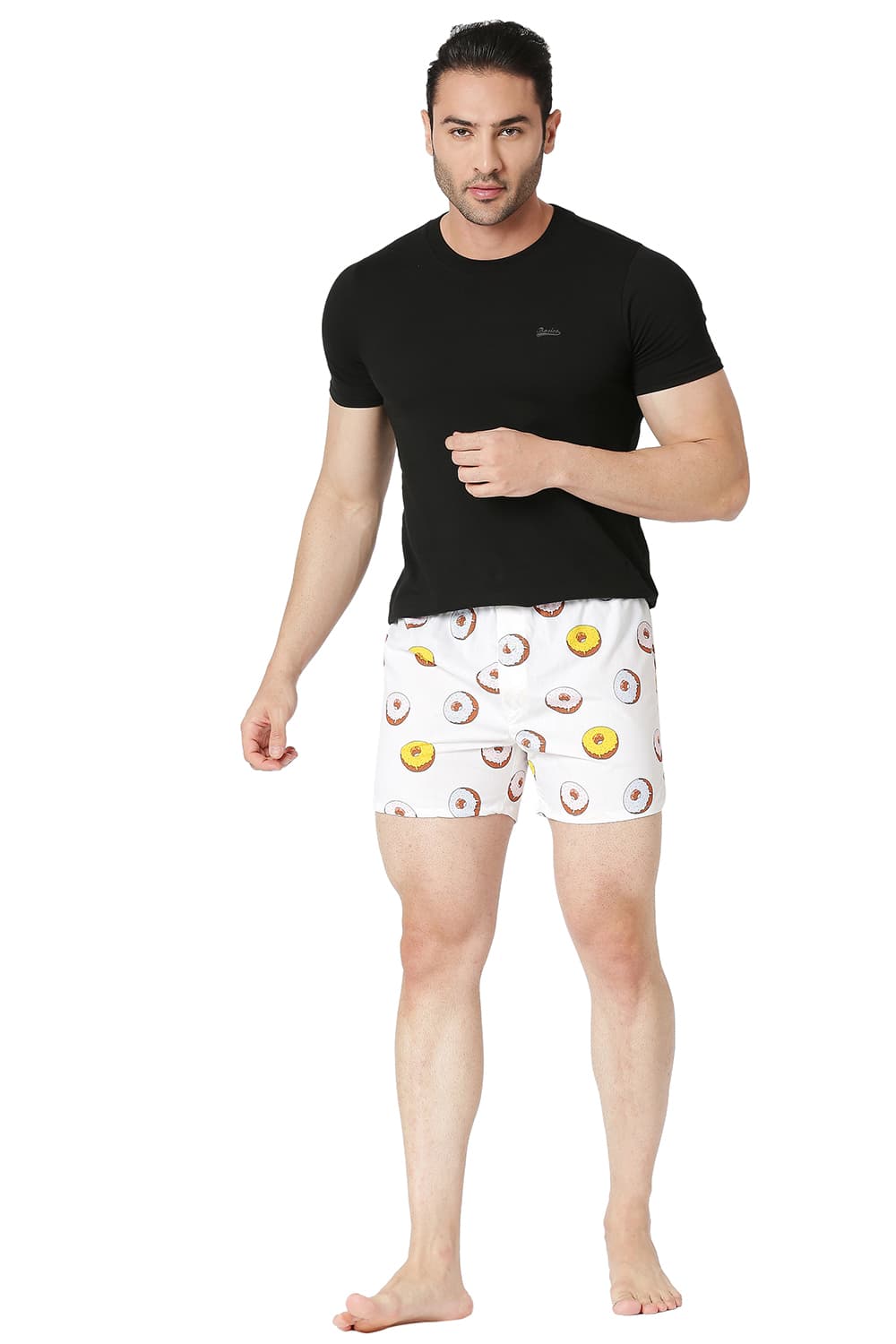 BASICS SLIM FIT COTTON PRINTED BOXER SHORTS