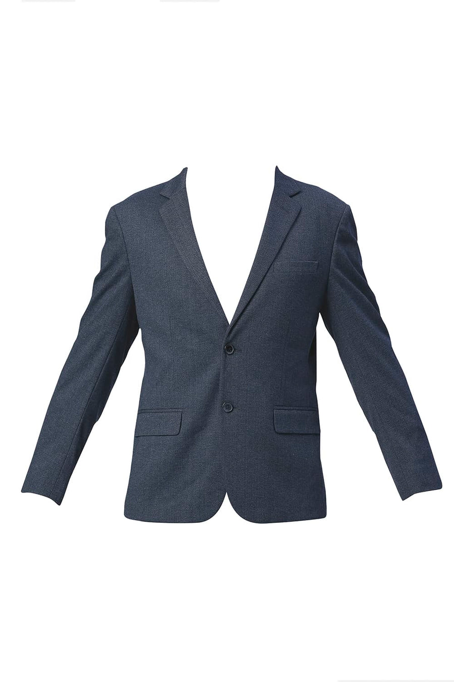 BASICS COMFORT FIT BLUE NIGHT POLY RAYON STRETCH KNIT BLAZERS
