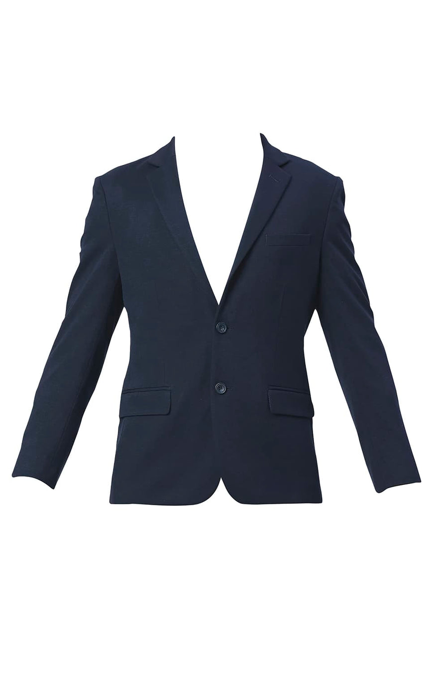 BASICS COMFORT FIT OUTER SPACE POLY RAYON STRETCH KNIT BLAZERS